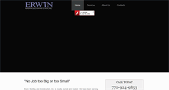 Desktop Screenshot of erwinroofingandconstruction.com