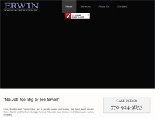 Tablet Screenshot of erwinroofingandconstruction.com